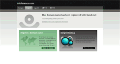 Desktop Screenshot of intolerance.com